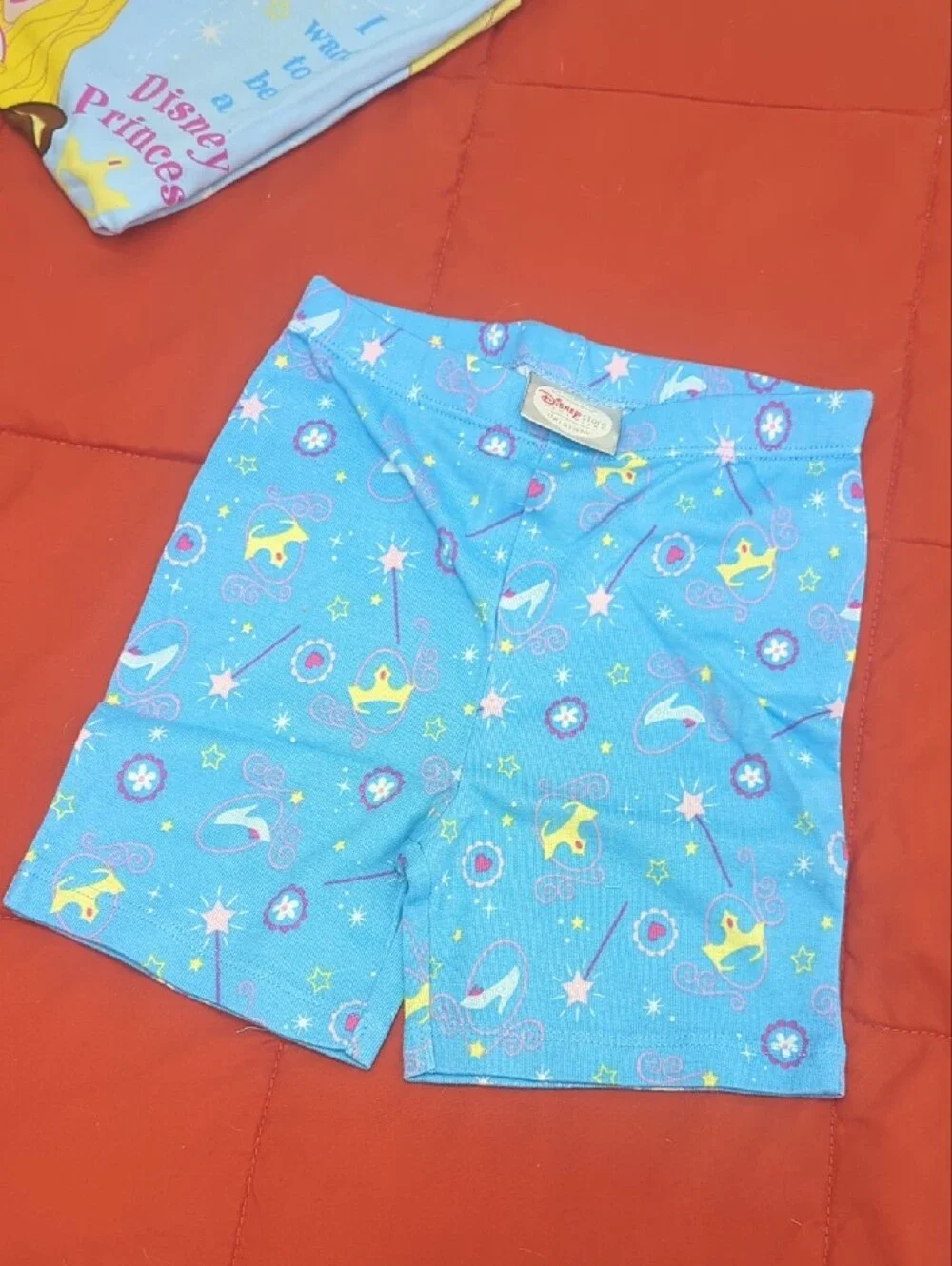 Disney Girls Light Blue Princess Short Pajama Set